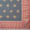 Hand-woven Wool Kilim - Deep Blue/Gold Tulip - Medium