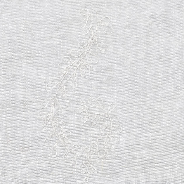 White Large Shalini Shadow Embroidered Linen Voile – 423