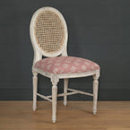 Upholstered Farmhouse Dining Chair in Red Earth Megha