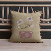 Anemones in Pot Rustic Linen Cushion