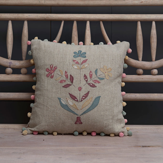 Indian Daisy Linen Cushion