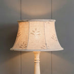 Charcoal Leaf Framed Linen Lampshade