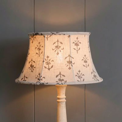 Charcoal Moonflower Framed Linen Lampshade