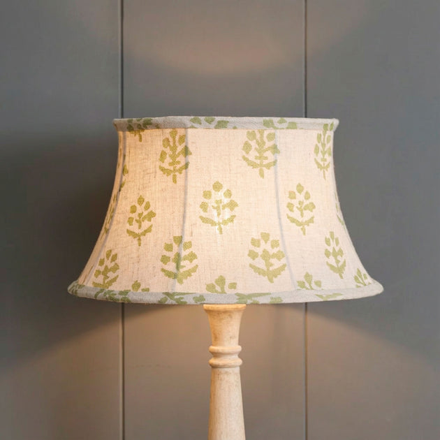 Green Megha Framed Linen Lampshade