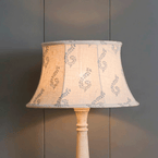 Blue Shalini Framed Linen Lampshade