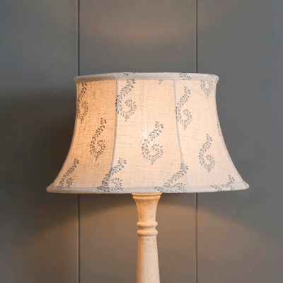 Blue Shalini Framed Linen Lampshade
