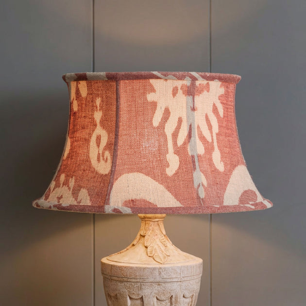 Red Sacha Framed Linen Lampshade