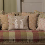 Applique Autumn Hares Cushion