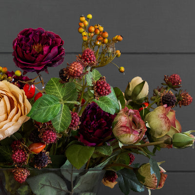 Autumn Roses &amp; Blackberries Bunch