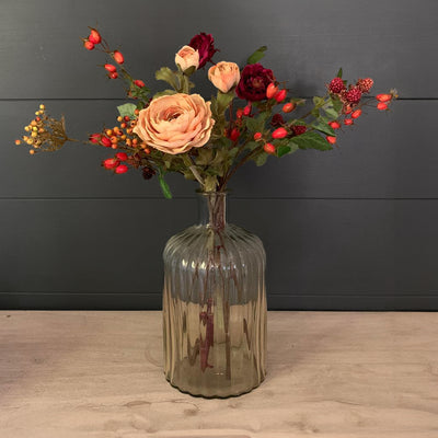 Autumn Berries &amp; Roses Flower Bunch