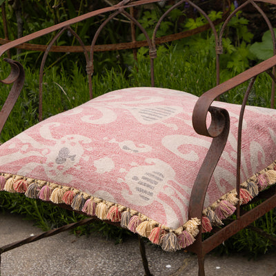 Faded Rose Natasha Large Seat Cushion with Tassels