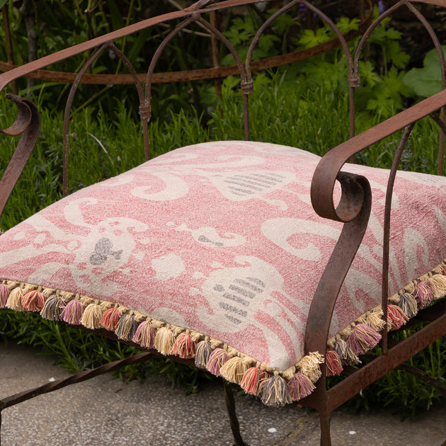 Faded Rose Natasha Large Seat Cushion with Tassels