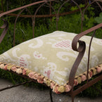 Summer Green Natasha Large Seat Cushion with Tassels