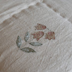 Smokey Blue Embroidered Fritillary Quilt