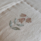 Smokey Blue Embroidered Fritillary Quilt