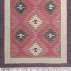 Rose Ragini - Wool Kilim Runner