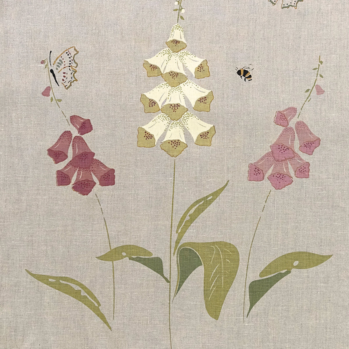 Hand-printed Original Foxglove Linen – 304