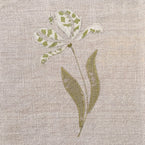 Parrot Tulips Embroidered Rustic Linen 3m Panel - 152