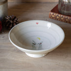 Christmas Sitting Hares Shallow Bowl
