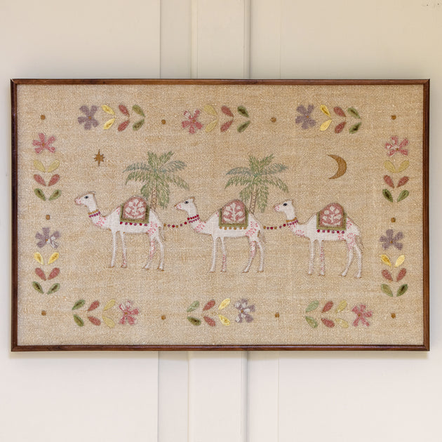 Camel Train Framed Wall Hanging