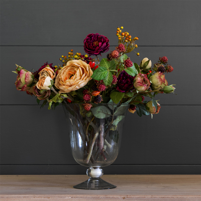 Autumn Roses &amp; Blackberries Bunch