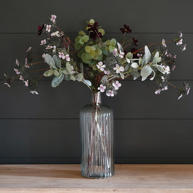 Dusky Mauve Hydrangeas, Eucalyptus & Silver Leaves