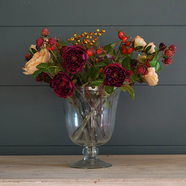 Autumn Berries, Roses & Zinnias Flower Bunch