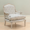 Bergere Chair in Charcoal Leaf