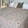 Smokey Blue Natasha Rustic Linen Quilt - King Size