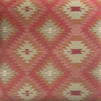 Seconds - Carved Square Kilim Footstool - Blue Rose Ragini