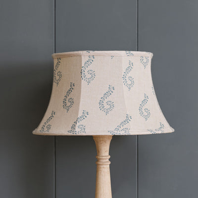 Blue Shalini Framed Linen Lampshade