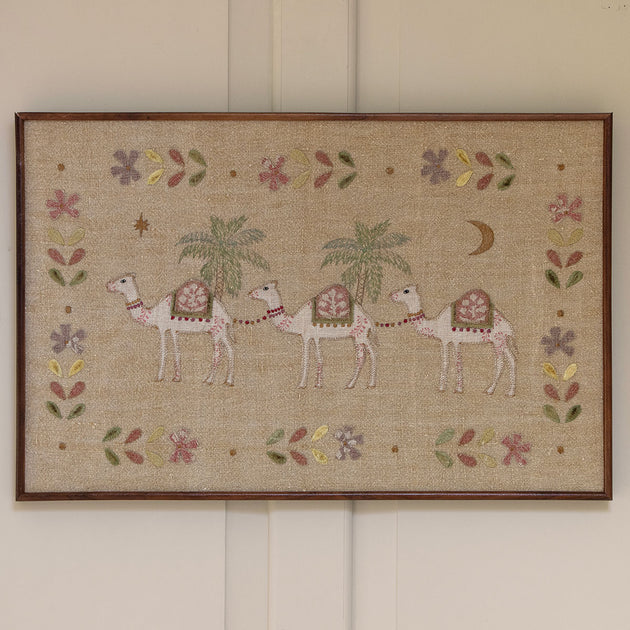 Slight Seconds Framed Wallhanging - Camel Train