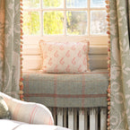 Celadon Blue Tartan Shetland Wool Throw