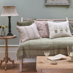 Celadon Green Tartan Shetland Wool Throw