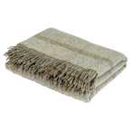 Celadon Green Tartan Shetland Wool Throw