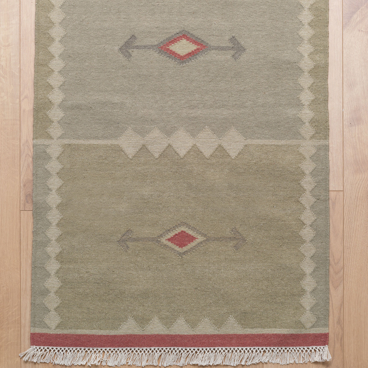 Celadon Medina - Wool Kilim Runner