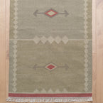 Celadon Medina - Wool Kilim Runner
