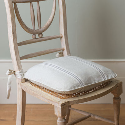 Charcoal Gustavian Chair Cushion