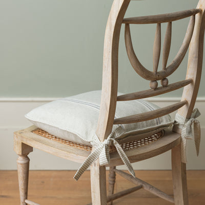 Charcoal Gustavian Chair Cushion