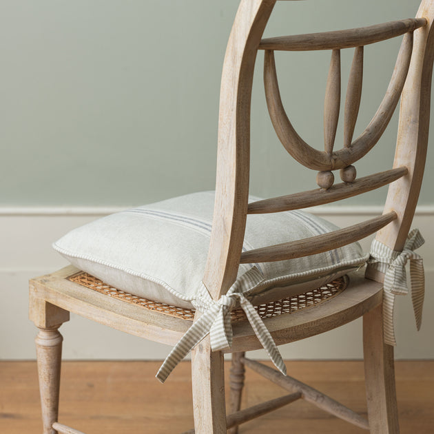 Charcoal Gustavian Chair Cushion