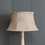 Charcoal Leaf Framed Linen Lampshade