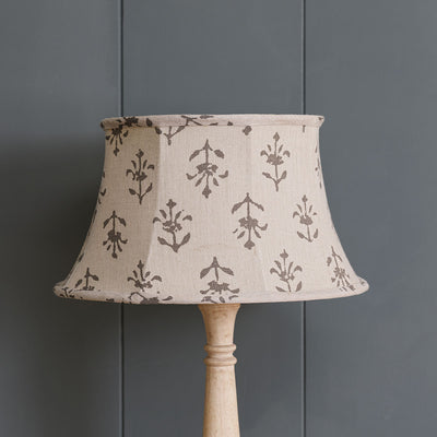 Charcoal Moonflower Framed Linen Lampshade