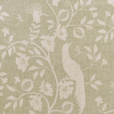 Chartreuse Hoopoe Rustic Linen - Stonewashed Panel (3.2m Approx) - 351