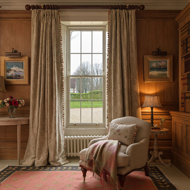 Chartreuse Hoopoe Rustic Linen - Stonewashed Panel (3.2m Approx) - 351