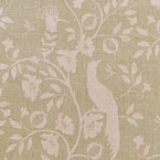 Large Returnable - Chartreuse Hoopoe Rustic Linen