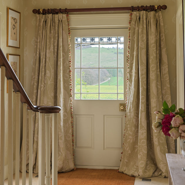 Chartreuse Hoopoe Rustic Linen - Stonewashed Panel (3.2m Approx) - 351