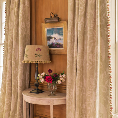 Chartreuse Hoopoe Rustic Linen - Stonewashed Panel (3.2m Approx) - 351