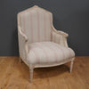 Rose Hartford Stripe Bergere Chair Sample - Fitted Seat