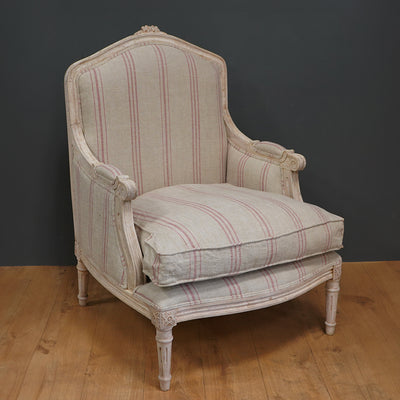 Rose Hartford Stripe Bergere Chair Sample