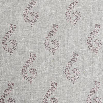 Hand-printed Dusky Mauve Shalini Linen – 325L